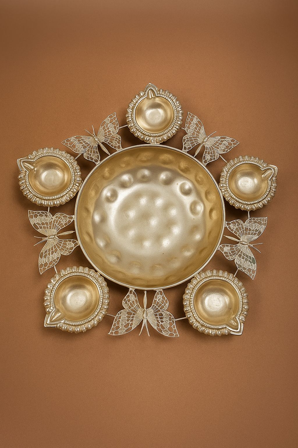 ELEGANT BROSS DIYA URLI WITH BUTTERFLY DESIGN