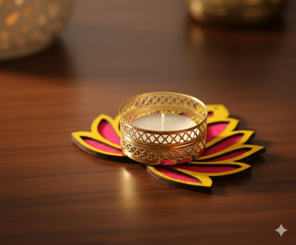 LOTUS TEALIGHT CANDLE HOLDER PACK OF 5