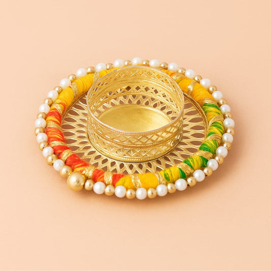 HANDICRAFTED PEARL TEALIGHT CANDLE HOLDER PACK OF 5