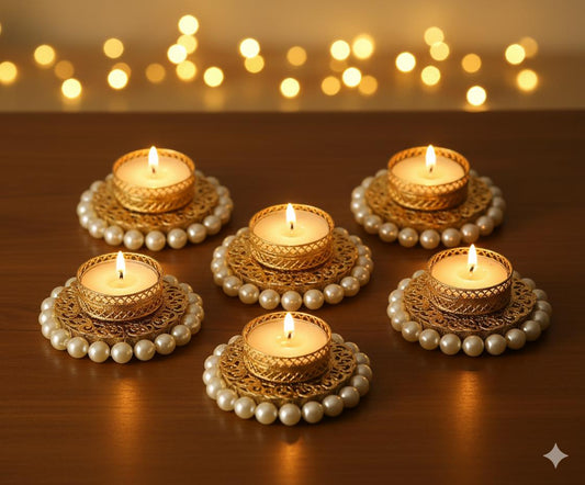 PEARL TEALIGHT CANDLE HOLDER PACK OF 5